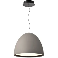 Favourite Halva 4813-4P Современный подвесной светодиодный светильник в стиле минимализм, серый матовый плафон полусфера диаметром 45 см, матовый акриловый рассеиватель, LED 38Вт 3000K 2847Лм CRI90 120° IP20 220В