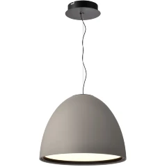 Favourite Halva 4813-4P Современный подвесной светодиодный светильник в стиле минимализм, серый матовый плафон полусфера диаметром 45 см, матовый акриловый рассеиватель, LED 38Вт 3000K 2847Лм CRI90 120° IP20 220В