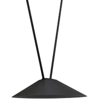 Arte Lamp Optima A8468PL-1BK Подвесной светильник широкий конус диаметром 35см, для текстильной трековой системы, черный матовый металл, LED 12Вт 650лм 4000К 90+ 120° IP20 48В