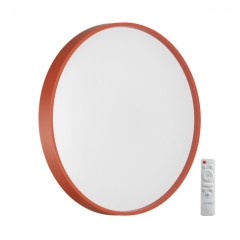 7744/DL COLOR SN Светильник светодиодный потолочный пластик/белый/красный LED 48Вт 3000-6000К D380 IP43 пульт ДУ MAVIC