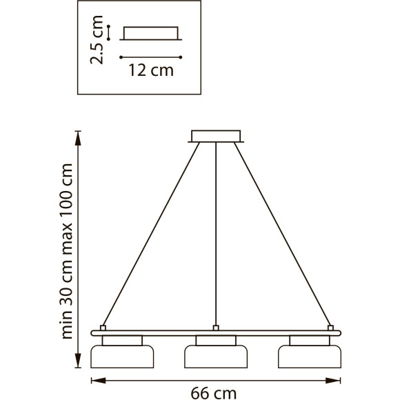 Люстра подвесная с черным основанием и прозрачными плафонами, 6 ламп GX53 (нет в комплекте) Lightstar Fico II 740167