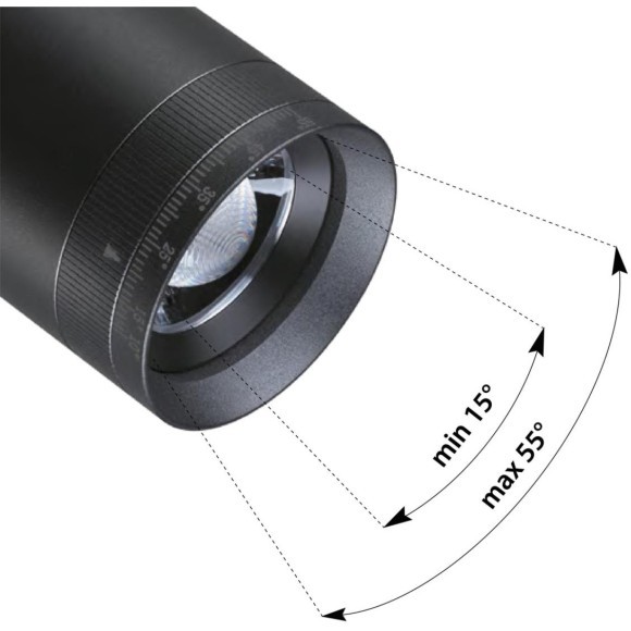 359961 Черный трековый спот с изм. углом рассеивания света 15-55° и перекл. цв. температуры 3000;4000;6000К 220В 15Вт 830Лм CRI90 Novotech VECTOR 359961 Черный трековый спот с изм. углом рассеивания света 15-55° и перекл. цв. температуры 3000;4000;6000К 220В 15Вт 830Лм CRI90 Novotech VECTOR