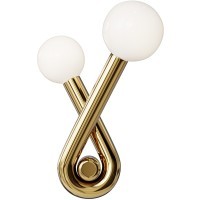 MOD476WL-02BS Золотой настенный светильник (бра) под 2 лампы G9, без выключателя, Maytoni Vortex