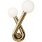 MOD476WL-02BS Золотой настенный светильник (бра) под 2 лампы G9, без выключателя, Maytoni Vortex