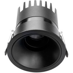 4789-1C Встраиваемый влагозащищенный светодиодный светильник с доп. рамкой под штукатурку, черный, 9Вт 450Лм 3000;4000;6000K CRI90+ 45° IP65
