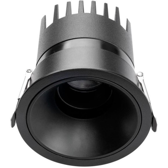 4789-1C Встраиваемый влагозащищенный светодиодный светильник с доп. рамкой под штукатурку, черный, 9Вт 450Лм 3000;4000;6000K CRI90+ 45° IP65