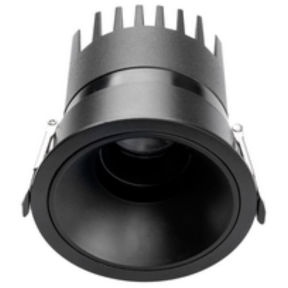4789-1C Встраиваемый влагозащищенный светодиодный светильник с доп. рамкой под штукатурку, черный, 9Вт 450Лм 3000;4000;6000K CRI90+ 45° IP65