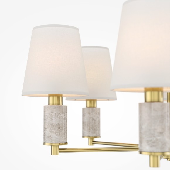 Люстра на штанге с благородным серым мрамором Maytoni MOD483PL-06BS