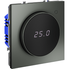 VLS070106 Терморегулятор электронный титанового цвета. Индикация температуры и датчик для теплого пола. (Мощность 3500 Ватт) VOLTUM S70 (титан)