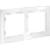 VLS110201 Рамка стеклянная для электрических изделий VOLTUM серии S70 на 2 поста белого цвета из стекла