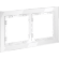 VLS110201 Рамка стеклянная для электрических изделий VOLTUM серии S70 на 2 поста белого цвета из стекла