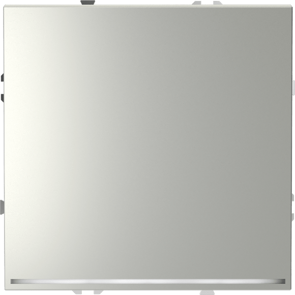 VLS010405 Проходной выключатель (переключатель) встраиваемый одноклавишный с подсветкой 10 ампер (2200 Ватт) стального цвета VOLTUM S70 (сталь)