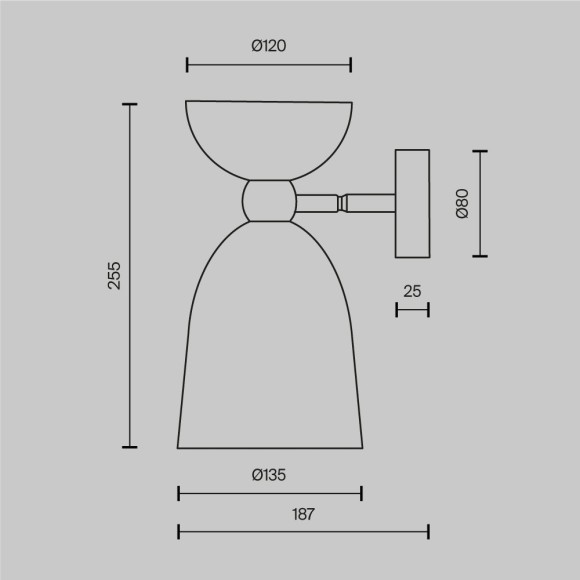 Бра Maytoni MOD113WL-01W Cloches под лампу 1xE14 40W Бра Maytoni MOD113WL-01W Cloches под лампу 1xE14 40W