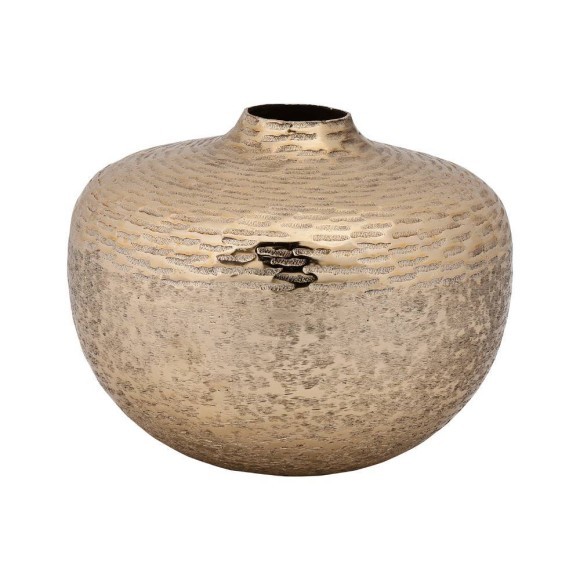 421342 KURASHIKI Ваза декоративная металл брашированное золото H190 Ø250