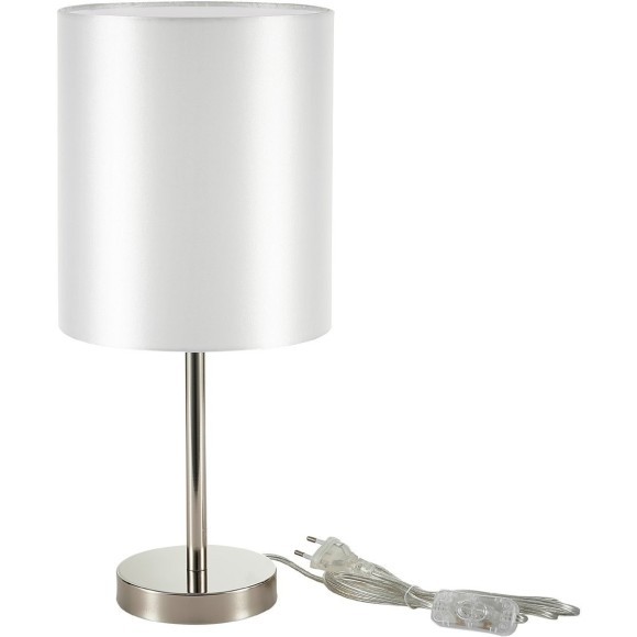 SLE107304-01 Прикроватная лампа Никель/Белый E14 1*40W NOIA