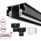 Novotech VECTOR 135324 Черный 3м магнитный шинопровод, универсальный монтаж в гарпунные (ПВХ) и демпферные (тканевые) натяжные потолки системой крепления полотна CLAMP, в комплекте торцевые заглушки 2шт и соединит. планки 4шт, IP20 220V