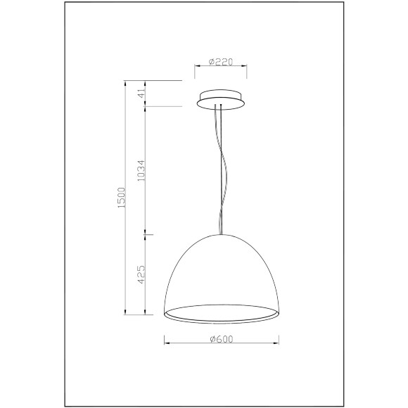 Favourite Halva 4813-6P Современный подвесной светодиодный светильник в стиле минимализм, серый матовый полусфера диаметром 60 см, матовый акриловый рассеиватель, LED 50Вт 3000K 4191Лм CRI90 120° IP20 220В
