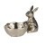 427298 AMBALAVA Статуэтка Заяц с чашей, алюминий, никель, L250, B150, H160