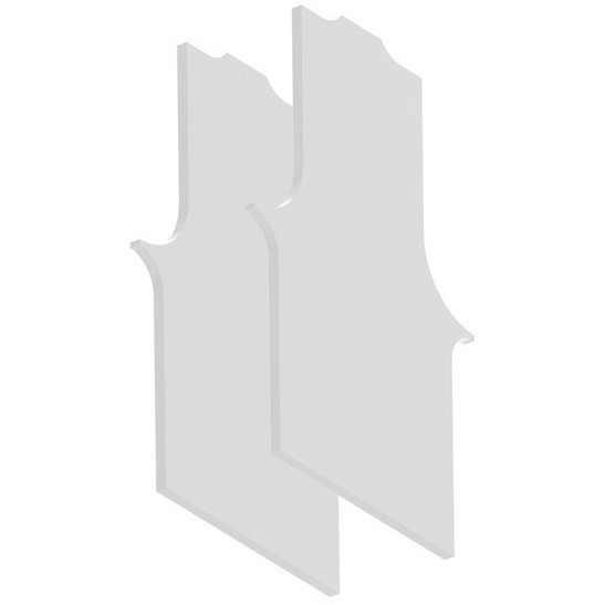 Комплект из 2 внутренних заглушек для шинопровода в гарпунные натяжные потолки Arte Lamp Linea A485233E