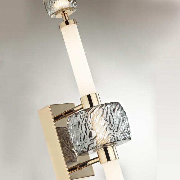 5426/28WL L-VISION ODL_EX24 21 золотой/белый/дымчатый/коньячный/металл/стекло/акрил Бра LED 28W 3000K KLIFF