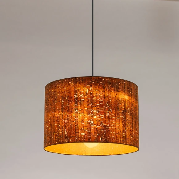 Arte Lamp STRAW A7089SP-1BK Подвесной современный светильник в эко стиле, с плафоном из натуральной пробки диаметром 38 см, основание черный металл, макс. высота 105 см, лампа E27 1шт до 40Вт IP20 220В