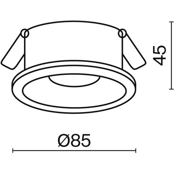 Встраиваемый светильник Maytoni DL032-2-01B Zoom IP65 под лампу 1xGU10 50W