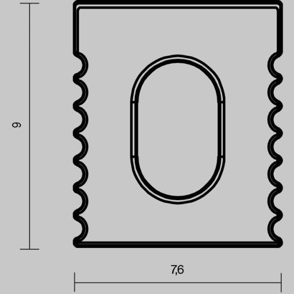 Комплект заглушек (для профиля 08×09) 10 шт., ALM-0809-B-EC 642017