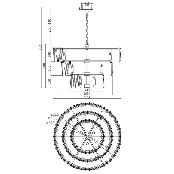 Подвесной светильник Maytoni MOD043PL-18CH