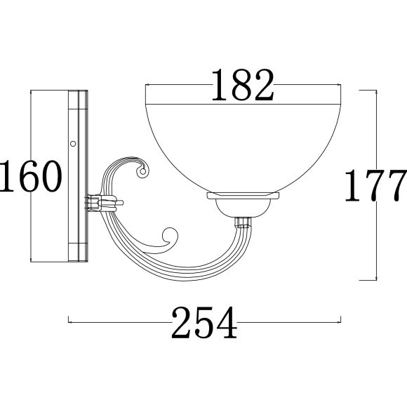Бра Freya FR2012-WL-01-BZ Herbert под лампу 1xE27 60W