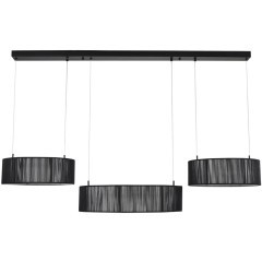 8371/70L Подвесная люстра с 3 тканевым плафонами-кольцами диаметром 35;50;35см и ступенчатым перекл. цветовой температуры 70Вт 3144Лм 3000;4000;6000K CRI80 220V Lumion KAVA