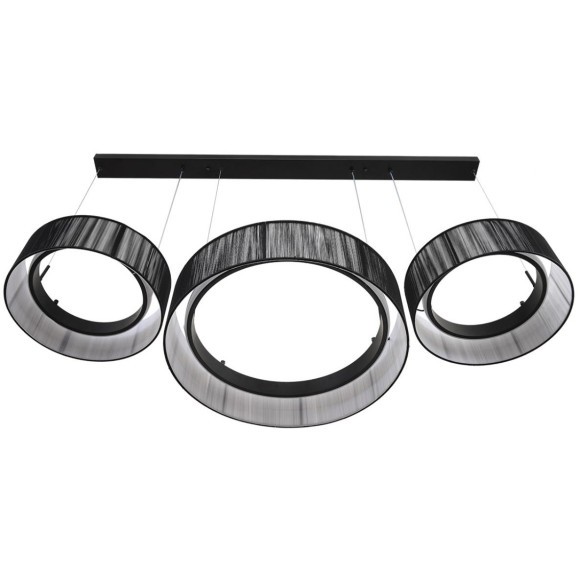 8371/70L Подвесная люстра с 3 тканевым плафонами-кольцами диаметром 35;50;35см и ступенчатым перекл. цветовой температуры 70Вт 3144Лм 3000;4000;6000K CRI80 220V Lumion KAVA