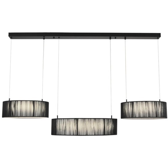 8371/70L Подвесная люстра с 3 тканевым плафонами-кольцами диаметром 35;50;35см и ступенчатым перекл. цветовой температуры 70Вт 3144Лм 3000;4000;6000K CRI80 220V Lumion KAVA
