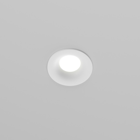 DL027-GU10-W Круглый белый встраиваемый влагозащищенный светильник под сменную лампу GU10 Maytoni SLIM