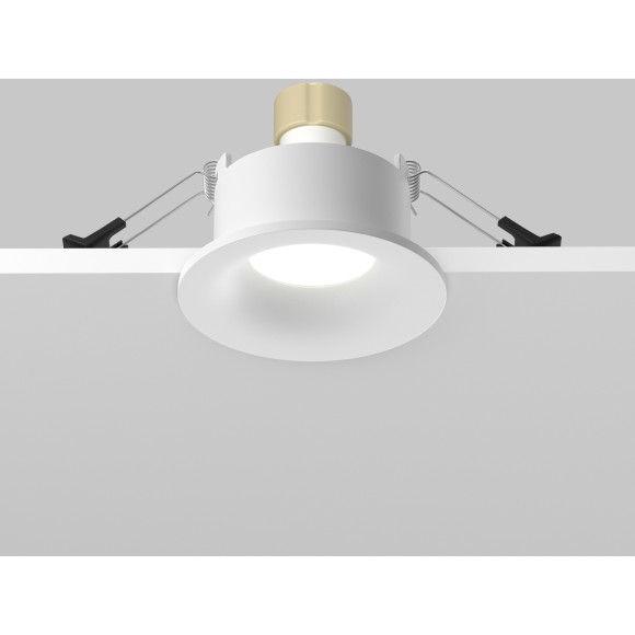 DL027-GU10-W Круглый белый встраиваемый влагозащищенный светильник под сменную лампу GU10 Maytoni SLIM