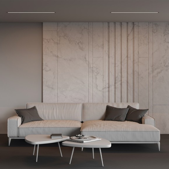 LL313011 Линейный светильник встраиваемый черный 1 метр 3000K 50x35 20Вт