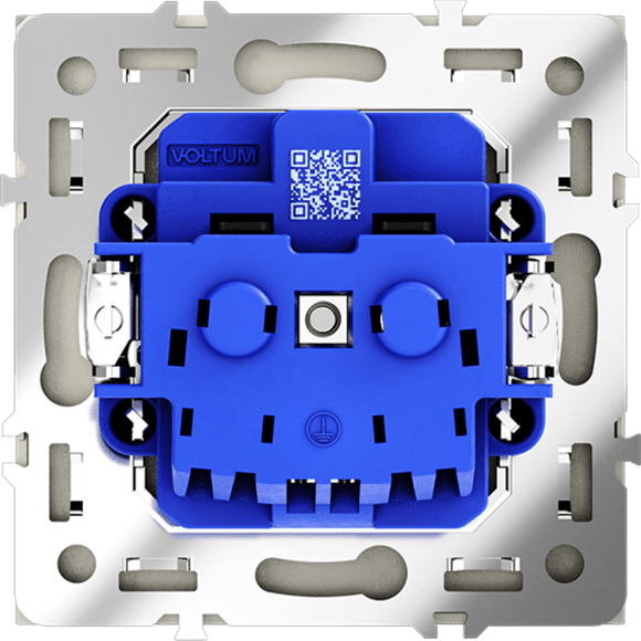VLS010106 Выключатель встраиваемый одноклавишный титанового цвета 10А (2200 Ватт) VOLTUM S70 (титан)