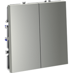 VLS020305 Проходной выключатель (переключатель) двухклавишный встраиваемый стального цвета 10А (2200 Ватт) VOLTUM S70 (сталь) VLS020305 Проходной выключатель (переключатель) двухклавишный встраиваемый стального цвета 10А (2200 Ватт) VOLTUM S70 (сталь)