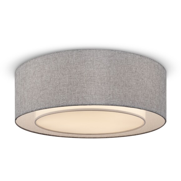 Потолочный накладной светильник Maytoni Bergamo MOD613CL-04GR серый тканевый плафон-абажур, диаметр 52см, лампы 3xE27