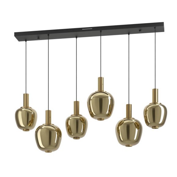 390466 EGLO FRUITERA Светодиодный подвес диммируемый по TRIAC с сенсорным и механическим выключателем, 44.1Вт, 6200Лм, 2700-6500K, 3 режима, сталь/стекло, черный/состаренная медь 390466 EGLO FRUITERA Светодиодный подвес диммируемый по TRIAC с сенсорным и механическим выключателем, 44.1Вт, 6200Лм, 2700-6500K, 3 режима, сталь/стекло, черный/состаренная медь