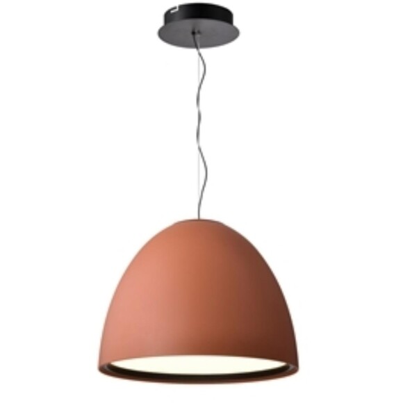 Favourite Halva 4814-3P Современный подвесной светодиодный светильник в стиле минимализм, терракотовый матовый плафон полусфера диаметром 35 см, матовый акриловый рассеиватель, LED 30Вт 3000K 2088Лм CRI90 120° IP20 220В