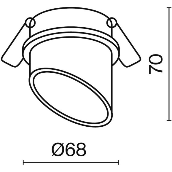 Встраиваемый светильник Maytoni DL044-01-GU10-W L IPari под лампу 1xGU10 35W