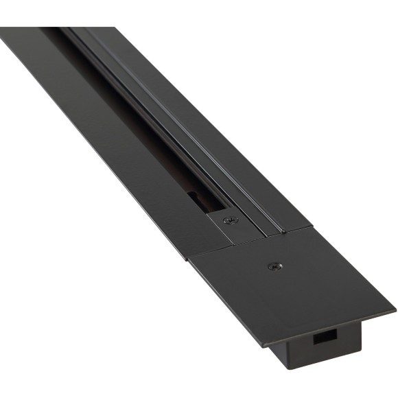 2м черный встраиваемый в ГКЛ однофазный шинопровод Crystal Lux CLT 0.121 01 L2000 BL