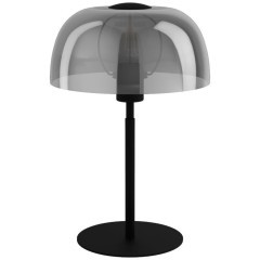 900141 Настольная лампа SOLO 2, 1x40W(E27), сталь, черный, стекло, черный прозрачн