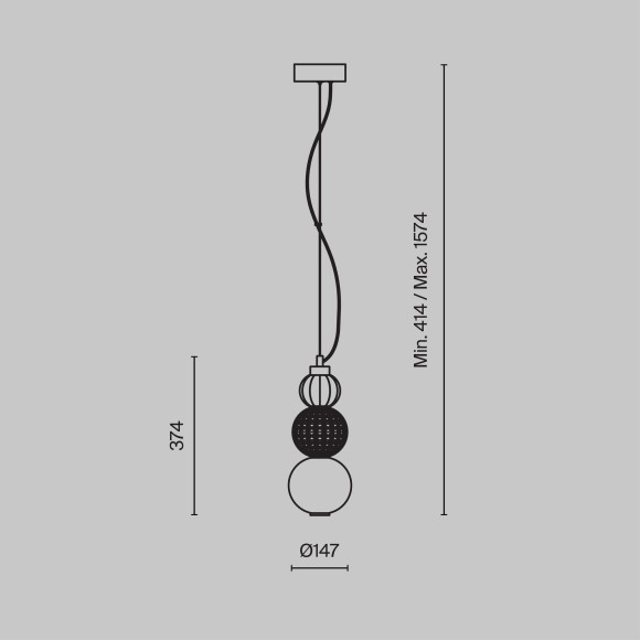 Подвесной светильник светодиодный Collar P069PL-L16CH3K