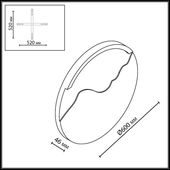 7168/20WL Настенный гипсовый светодиодный светильник без выкл. на корпусе 20W 3000K 1198Лм CRI80 ODEON LIGHT MONTANA