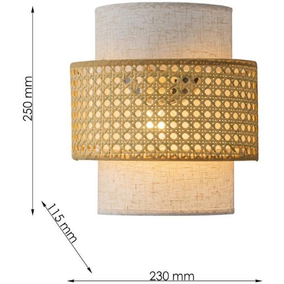 4768-1W, настенный светильник, D115xW230xH250, 1xE27x40W, excluded