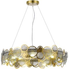 SL6133.313.09 Светильник подвесной ST-Luce Латунь/Дымчатый G9 9*5W 4000K SWATCH