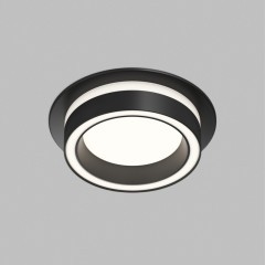 Встраиваемый точечный светильник Denkirs GLOW DK-DH2010-BK (GX53, LED, 15 Вт, IP20, черный, алюминий, акрил)