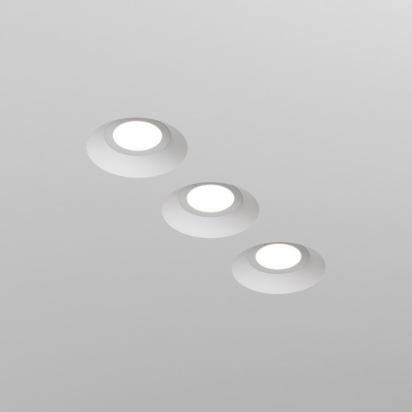 DL136-GU10-W Безрамочнный спот для ПВХ натяжных потолков под лампу GU10. В комплекте 3 белых и 1 черная рамка + антибликовый фильтр Maytoni Intro 2.0 Sharp