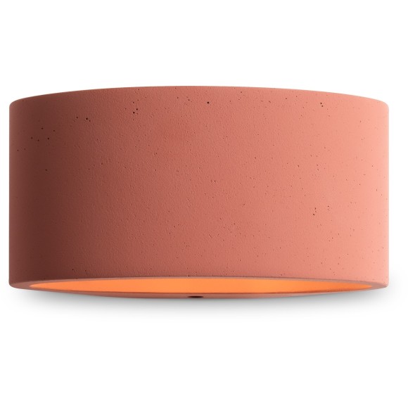 Настенная красная бра с плафоном из цемента под сменную лампу G9 Freya Terra FR5582WL-01R